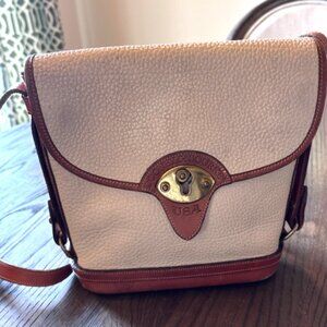 Dooney & Bourke Vintage Cavalry Beige Leather Crossbody Bag